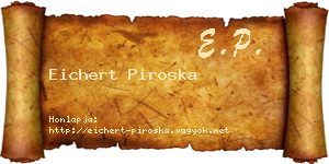 Eichert Piroska névjegykártya